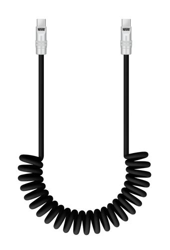Kabel Newell USB-C - USB-C 100 W, 1,5 m, silikonowy, spiralny, czarny na Arena.pl