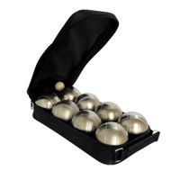 zestaw petanque master 8 kul w kolorze matowego złota + nylonowy pokrowiec