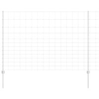 Ogrodzenie z słupkami Srebrny 1.5 x 50 m Stal