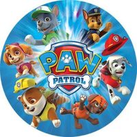 Opłatek na tort PAW Psi Patrol Pies Pieski Marshall Rubble Rocky Skye Zuma
