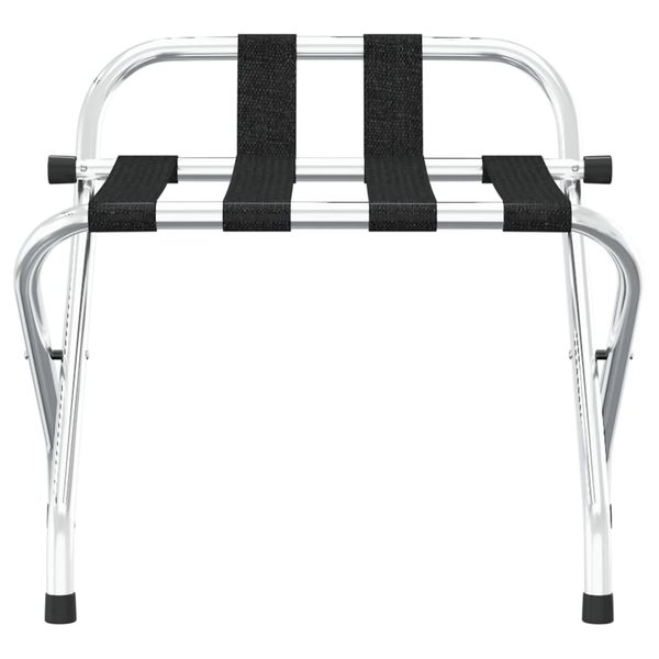 Stojak bagażowy z oparciem, srebrny, 56x39x52 cm zdjęcie 3