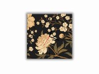 ZEGAR SZKLANY KWADRATOWY - Jasne kwiaty