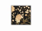 ZEGAR SZKLANY KWADRATOWY - Jasne kwiaty