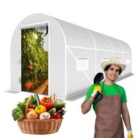 TUNEL FOLIOWY OGRODOWY 4x2,5x2 SZKLARNIA FOLIAK NA WARZYWA 10 m2 BIAŁY