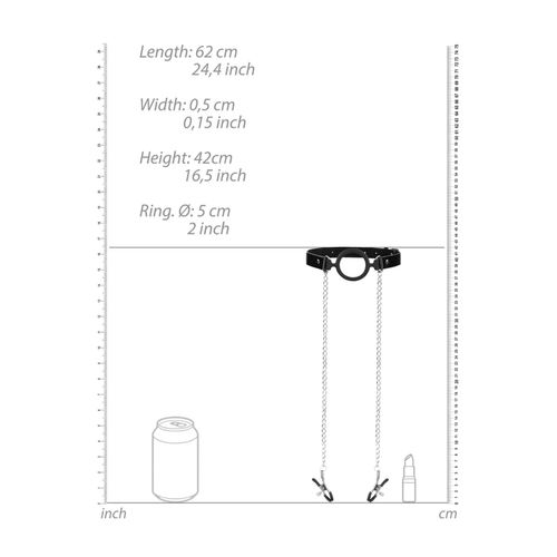 O-Ring Ball Gag With Nipple Clamps na Arena.pl