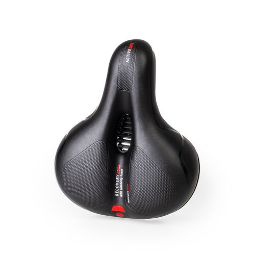 Siodełko Rowerowe Szerokie Amortyzujące Z Odblaskami Rs5 Czerwone na Arena.pl