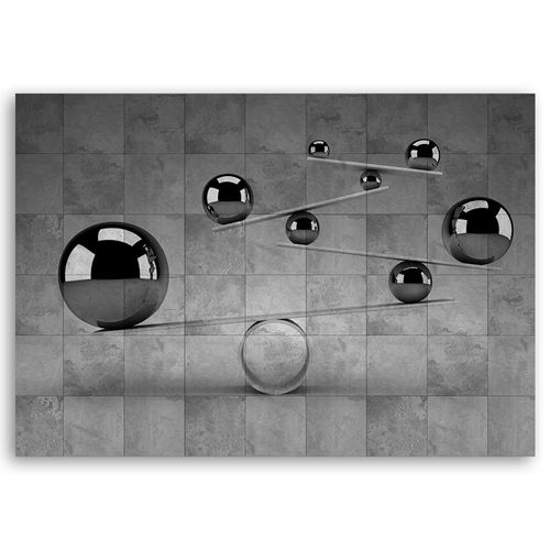 Emaga Obraz na płótnie, Srebrne kule 3D - 60x40 na Arena.pl