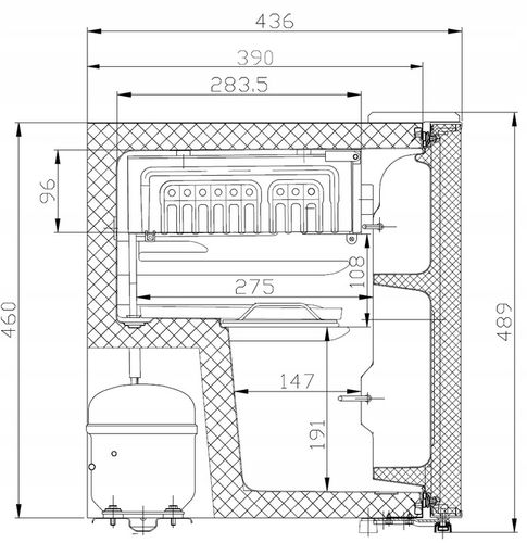 Mini lodówka mała chłodziarka podblatowa zamrażarka biała hotelowa 46 na Arena.pl
