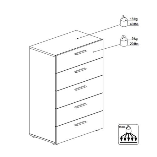 PEPE komoda 5 szuflad na Arena.pl