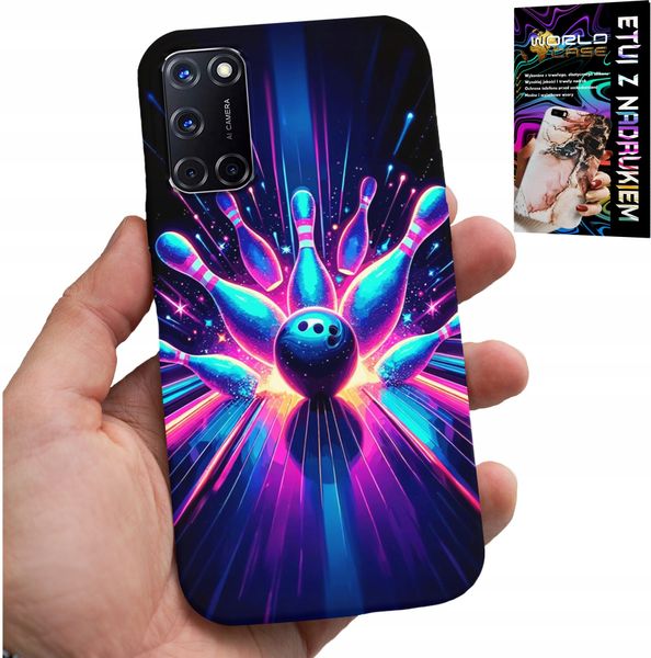 ETUI DO OPPO A52 - KRĘGLE BOWLING STRIKE POKROWIEC, PLECKI zdjęcie 1