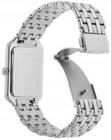 ZEGAREK DAMSKI FOSSIL ES5306 RAQUEL MODNY PROSTOKĄTNY DATA MASA PERŁOWA BOX