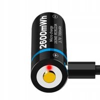 Akumulatorek CR 123a 3,7v 2600mWh microUSB Lithium