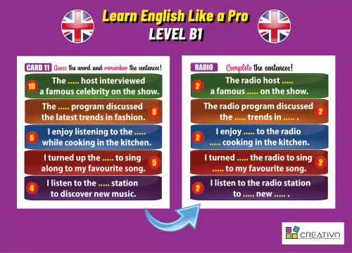 Learn English Like a Pro - Inteligentne fiszki + gra (poziom B1) na Arena.pl