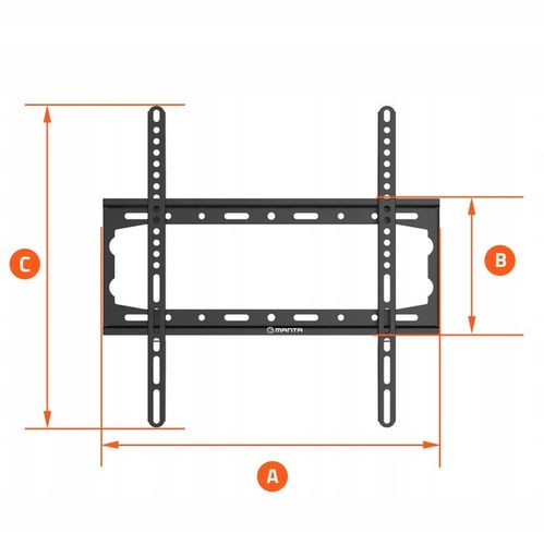 Uchwyt do telewizora TV ścienny wieszak 26-65 cali VESA 45Kg KOŁKI ŚRUBY na Arena.pl