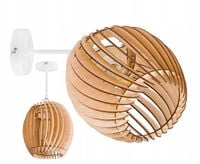 LAMPA sufitowa KINKIET ścienny na E27 ruchomy loft BECZUŁKA 20cm Drewno