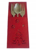 Etui pokrowiec sztućce Choinka Wigilia Święta 1szt