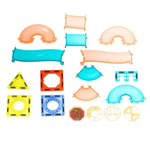 Klocki Świecące Magnetyczne Konstrukcyjne Tor Kulkowy Kulodrom Panele 75 na Arena.pl