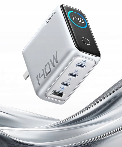 Ładowarka sieciowa ANKER 140W 4-Porty PD 3.1 GaN 3xUSB-C 1xUSB-A Srebrna na Arena.pl