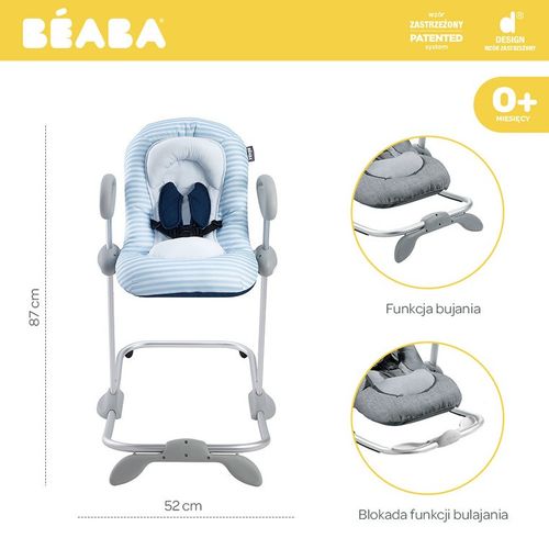 Beaba "Bouncer Up&Down III" Leżaczek blue na Arena.pl