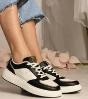 Czarne sneakersy damskie z brokatowym dodatkiem Zorra 38