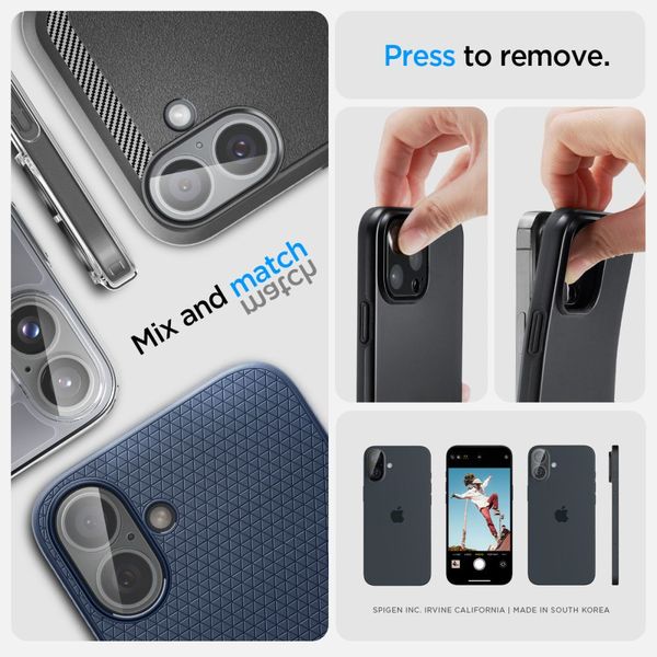osłona aparatu spigen optik glas.tr camera protector 2-pack iphone 16 zdjęcie 14
