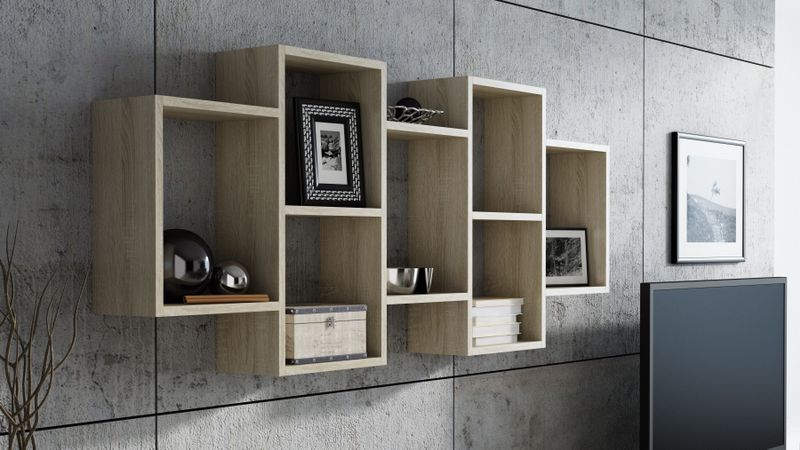 REGAŁ WISZĄCY POLO BIS DĄB SONOMA zdjęcie 1