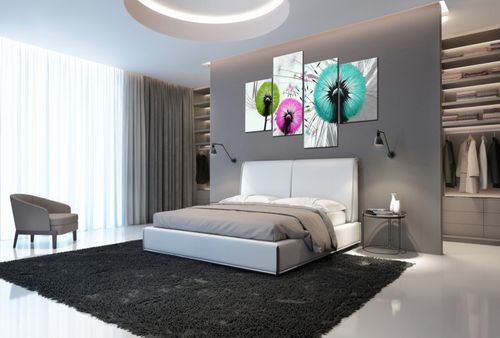 Obraz Płótno 120X70 Kolorowe Dmuchawce na Arena.pl