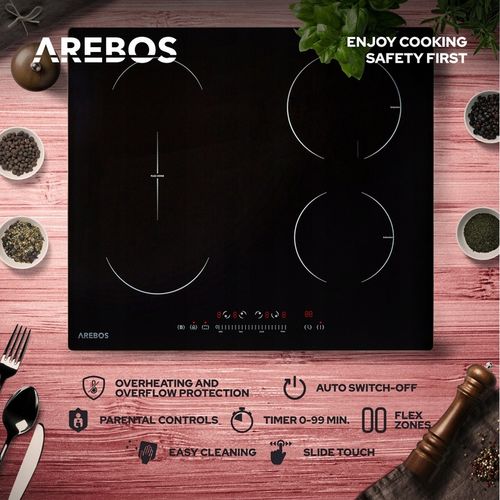 Arebos - Płyta indukcyjna ze strefami Flex | 7200 W | 4 płyty na Arena.pl