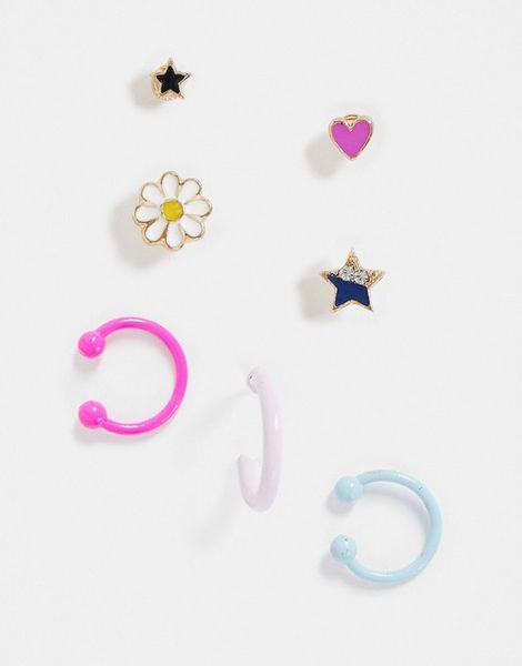 Accessorize Zestaw 5 kolczyków nausznic zdjęcie 5