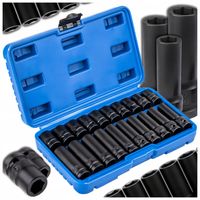 NASADKI UDAROWE ZESTAW NASADEK UDAROWYCH 10-19 DŁUGIE I KRÓTKIE 1/2''