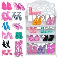 BUCIKI + SZAFKA buty mebelki domek dla lalek półka ubranka do domku zestaw