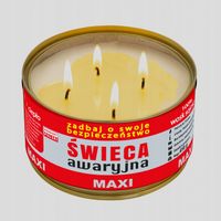 Świeca awaryjna HaskePRO 410g sojowa survival + zapałki Haske PRO