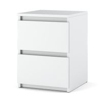 Szafka Nocna 2 Szuflady Biała Mat Stolik Nowoczesny Dziecięcy Sypialnia