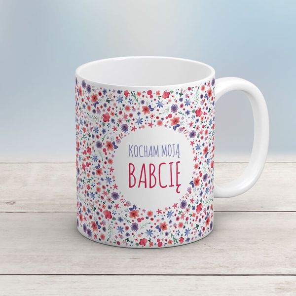 Kubek z nadrukiem - Kocham Moją Babcię zdjęcie 1