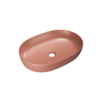 Jima umywalka nablatowa 61x41 cm owalna, terracotta mat