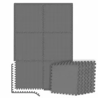 Mocna mata puzzle do siłowni składana wytrzymała ochrona podłogi 6 sztuk