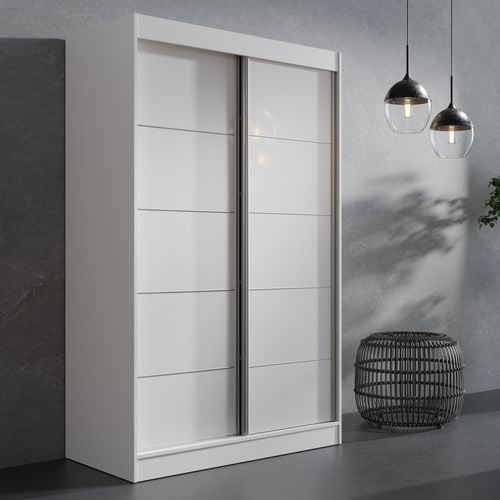 Szafa przesuwna Como 2D 120 Biała (lacobel) na Arena.pl