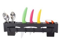 CZARNA METALOWA PÓŁKA 40CM DO KUCHNI ŁAZIENKI HACZYKI