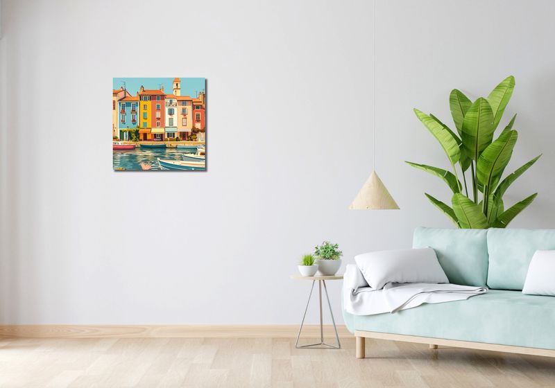 Obraz 50x50cm Wielobarwne Nadbrzeże zdjęcie 2