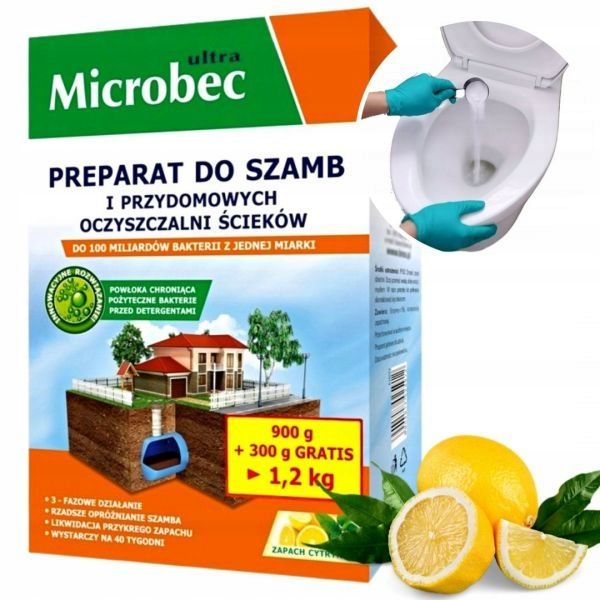 MICROBEC Ultra AKTYWNE BAKTERIE DO SZAMB 1,2kg zdjęcie 1
