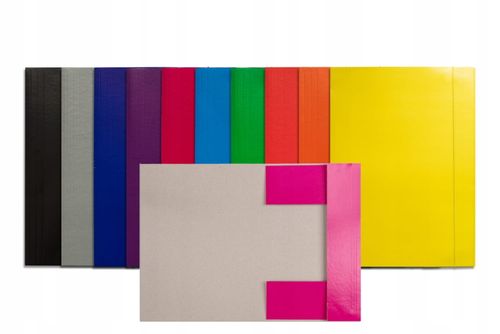 Teczka z gumką klejona lakierowana kolor mix a'10 na Arena.pl