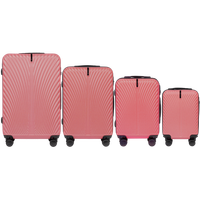 SN120 SWAN, Komplet 4 walizek ABS+ (L,M,S,XS) Wings, DIRTY PINK