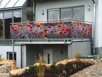 Osłona balkonowa NA WYMIAR na balkon kwiaty maki