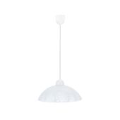 Alcara lampa wisząca 1x60W E27 klosz biały z wzorem