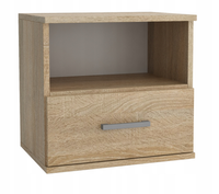 SZAFKA NOCNA Z SZUFLADĄ SONOMA 48x50 nowoczesna szafka do sypialni