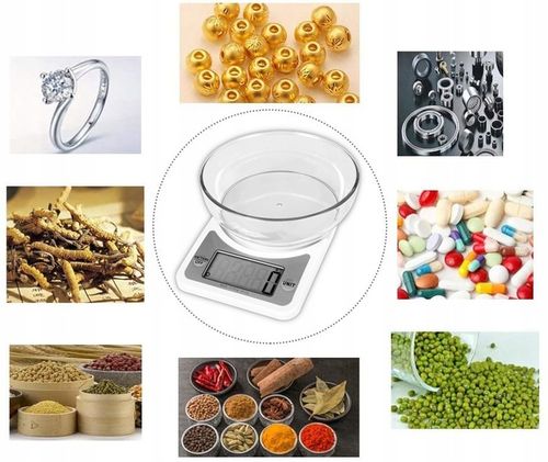 WAGA KUCHENNA ELEKTRONICZNA PRECYZYJNA Z MISĄ LCD ZESTAW 1G / 5KG na Arena.pl
