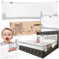 Barierka do łóżka zabezpieczająca ochronna składana osłona szara 200