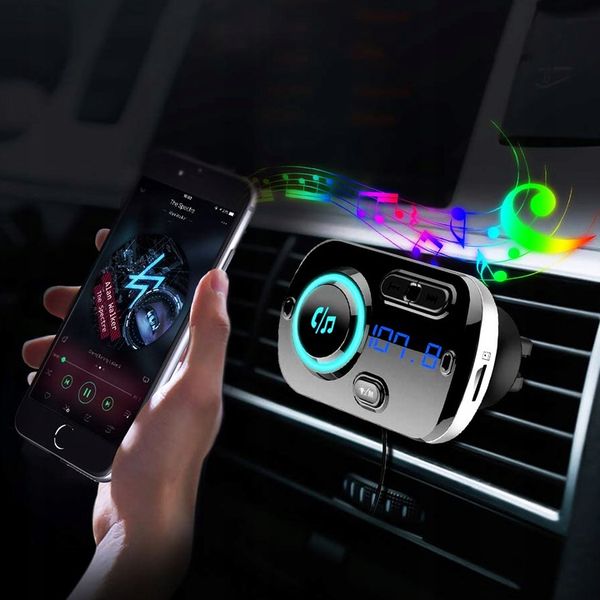 TRANSMITER BLUETOOTH FM SAMOCHODOWY 2X SZYBKA ŁADOWARKA USB-C AUX zdjęcie 12