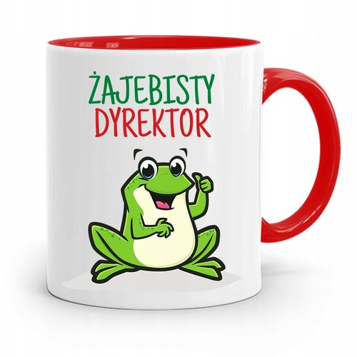 Dla Dyrektora Kubek Czerwony Żajebisty Dyrektor Z Nadrukiem Ze Zdjęciem na Arena.pl