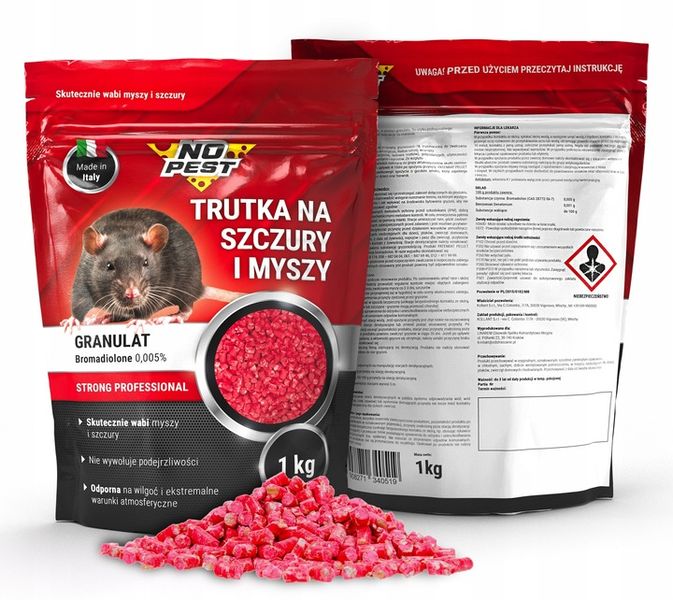 TRUTKA GRANULAT NA GRYZONIE 1KG + STACJA DERATYZACYJNA X3 BROMADIOLONE zdjęcie 11